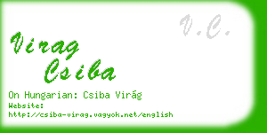 virag csiba business card