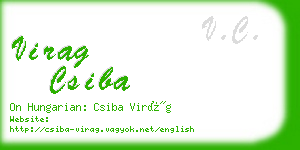 virag csiba business card